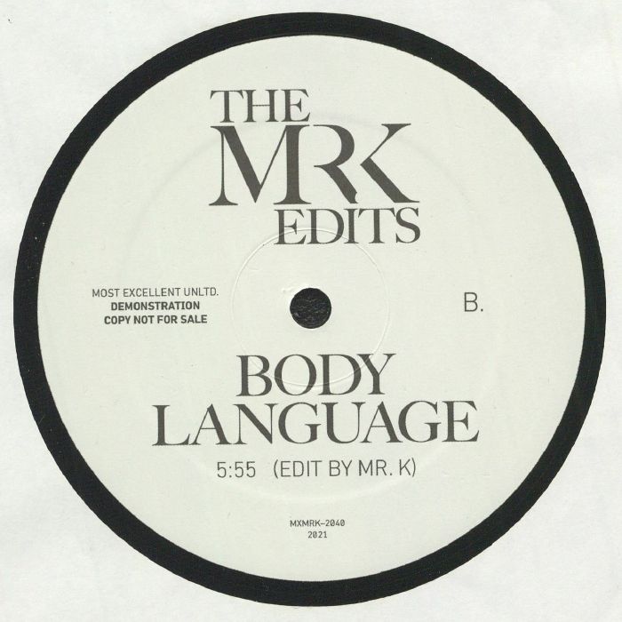 Mr K Edits Stick Together Body Language 12 Dig Deep Records