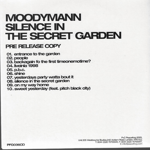 Moodymann - Silence In The Secret Garden (Promo) (CD) (VG+/VG+)